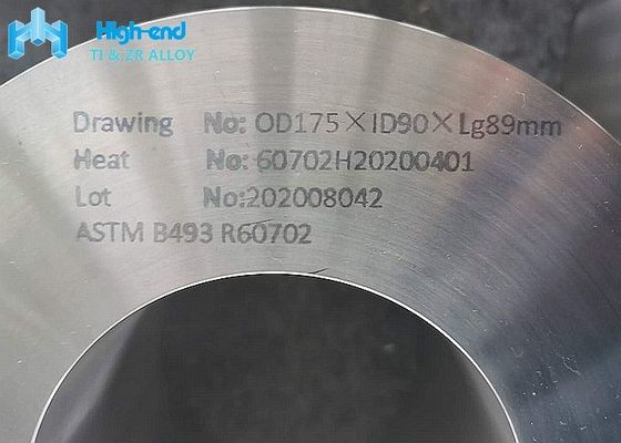 R60702 Vòng rèn Zirconium ASTM B493 Rèn vòng cuộn liền mạch